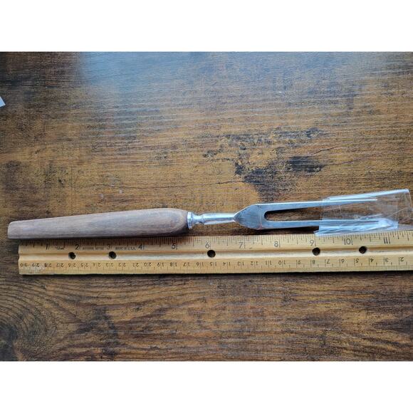 Vintage 2-Prong Stainless Steel Carving/Serving Fork w/Wooden Handle - 11” Long - Picture 8 of 8